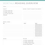 printable monthly reading overview and goal setting pdf