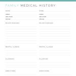 printable family medical history pdf in teal