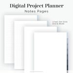 digital project planner for goodnotes with notes pages