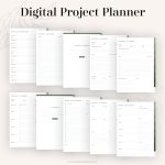 digital project planner for goodnotes with goal planners and project trackers