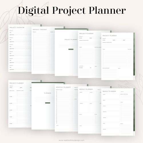 Digital Project Planner - Neat and Tidy Design