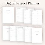 digital project planner for goodnotes with goal planners and project trackers