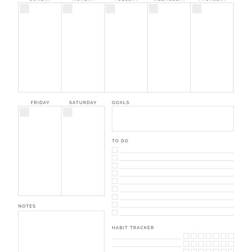 Weekly Planner v2 - Neat and Tidy Design