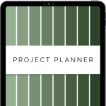 digital project planner for goodnotes with goal planners and project trackers