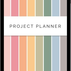 digital project planner for goodnotes - rainbow