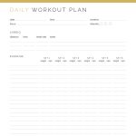 printable daily workout planner tracker in three colours