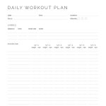 printable daily workout planner tracker in three colours