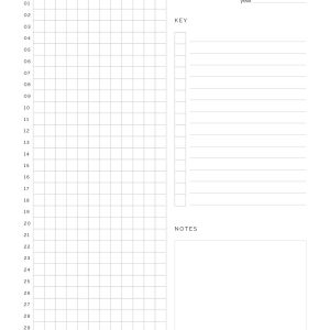 printable yearly exercise tracker to log all your exercise session on in coral