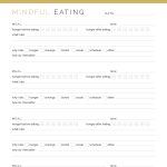 printable mindful eating journal in three colours