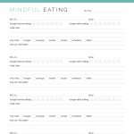 printable mindful eating journal in three colours