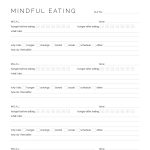 printable mindful eating journal in three colours