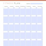 Monthly Fitness Plan - Neat and Tidy Design