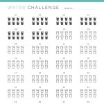 printable monthly hydration water challenge in three colours