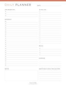 Daily Planner - v2 - Neat and Tidy Design