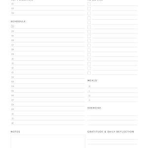 Daily Planner - v2 - Neat and Tidy Design