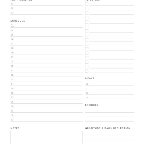 Daily Planner - v2 - Neat and Tidy Design