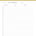 printable monthly meal planner for breakfast lunch and dinner in list view format