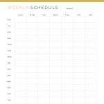 weekly schedule in pdf format in hourly increments