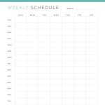 weekly schedule in pdf format in hourly increments