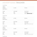 printable advertising campaign tracker for small entrepreneurs and bloggers