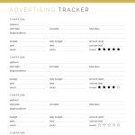 printable advertising campaign tracker for small entrepreneurs and bloggers