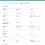 printable advertising campaign tracker for small entrepreneurs and bloggers