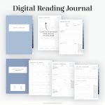 digital reading journal for goodnotes and notability with space for 240 books