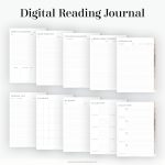 digital reading journal for goodnotes and notability with space for 240 books