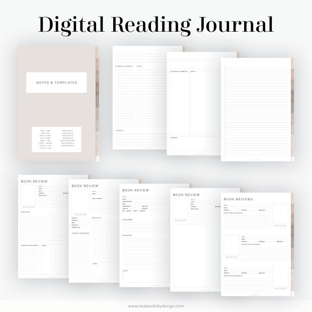 Reading Journal GoodNotes Template Free  Book reading journal, Book review  template, Reading journal