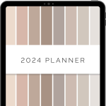 digital daily weekly monthly annual planner for 2024 for goodnotes and notability
