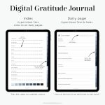 digital daily gratitude journal for self improvement and mental health, pdf for goodnotes and notability