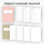 digital daily gratitude journal for self improvement and mental health, pdf for goodnotes and notability