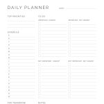 printable pdf daily planner with quadrant to do list