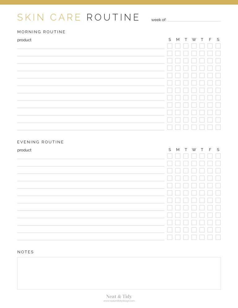 Skin Care Routine - Neat and Tidy Design