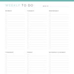 printable weekly to do list in two layouts for adobe reader, printable and fillable pdf