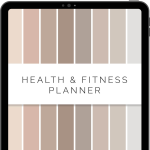 digital health and fitness planner with workout trackers, food diary, goals templates and planner - pdf for goodnotes