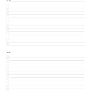 printable family to do list with lists for families of 2, 3, 4 or 6 people