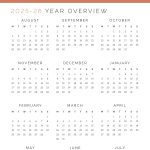 printable pdf academic year overview for 2025-2026