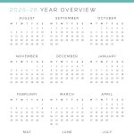 printable pdf academic year overview for 2025-2026