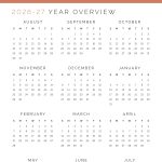 printable pdf academic year overview for 2026-2027