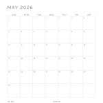 dated printable pdf calendar for 2026, comes in three colours