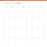 dated printable pdf calendar for 2026, comes in three colours