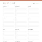 printable Annual To Do List pdf in three colours