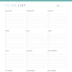 printable Annual To Do List pdf in three colours