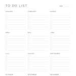 printable Annual To Do List pdf in three colours