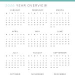 printable dated year overview planner page for 2026