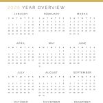 printable dated year overview planner page for 2026