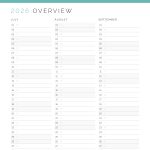 printable pdf dated list view calendar overview of 2026, two versions in three colours