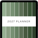 digital planner for 2027 with monthly weekly and daily pages